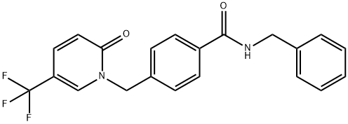 N-BENZYL-4-([2-OXO-5-(TRIFLUOROMETHYL)-1(2H)-PYRIDINYL]METHYL)BENZENECARBOXAMIDE Struktur