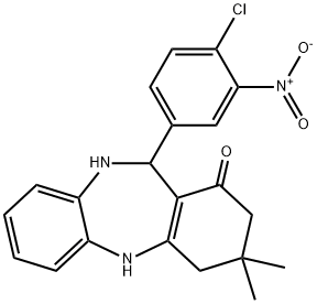 2,10-DIAZA-9-(4-CHLORO-3-NITROPHENYL)-5,5-DIMETHYLTRICYCLO[9.4.0.0(3,8)]PENTADECA-1(11),3(8),12,14-TETRAEN-7-ONE Struktur