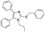 2-(BENZYLSULFANYL)-4,5-DIPHENYL-1-PROPYL-1H-IMIDAZOLE Struktur