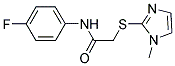 N-(4-FLUOROPHENYL)-2-[(1-METHYL-1H-IMIDAZOL-2-YL)SULFANYL]ACETAMIDE Struktur