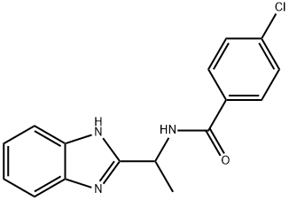 N-[1-(1H-1,3-BENZIMIDAZOL-2-YL)ETHYL]-4-CHLOROBENZENECARBOXAMIDE Struktur