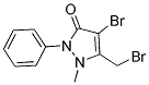 4-BROMO-3-BROMOMETHYLENE-2-METHYL-1-PHENYL-PYRAZOLIN-5-ONE Struktur