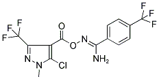 O1-([5-CHLORO-1-METHYL-3-(TRIFLUOROMETHYL)-1H-PYRAZOL-4-YL]CARBONYL)-4-(TRIFLUOROMETHYL)BENZENE-1-CARBOHYDROXIMAMIDE Struktur