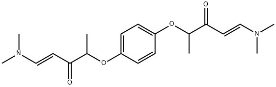 1-(DIMETHYLAMINO)-4-(4-([4-(DIMETHYLAMINO)-1-METHYL-2-OXO-3-BUTENYL]OXY)PHENOXY)-1-PENTEN-3-ONE Struktur