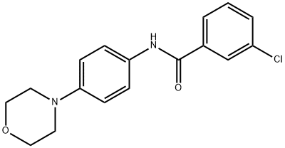 3-CHLORO-N-(4-MORPHOLINOPHENYL)BENZENECARBOXAMIDE Struktur