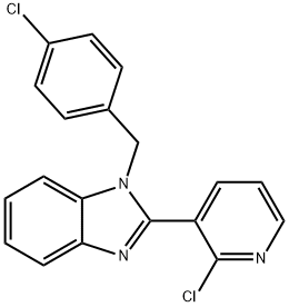 1-(4-CHLOROBENZYL)-2-(2-CHLORO-3-PYRIDINYL)-1H-1,3-BENZIMIDAZOLE Struktur