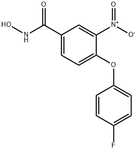 4-(4-FLUOROPHENOXY)-N-HYDROXY-3-NITROBENZENECARBOXAMIDE Struktur