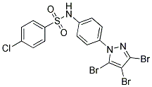 N1-[4-(3,4,5-TRIBROMO-1H-PYRAZOL-1-YL)PHENYL]-4-CHLOROBENZENE-1-SULFONAMIDE Struktur