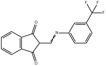 2-(2-AZA-2-(3-(TRIFLUOROMETHYL)PHENYL)VINYL)INDANE-1,3-DIONE Struktur