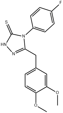 5-(3,4-DIMETHOXY-BENZYL)-4-(4-FLUORO-PHENYL)-4H-[1,2,4]TRIAZOLE-3-THIOL Struktur