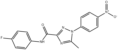 N-(4-FLUOROPHENYL)-5-METHYL-1-(4-NITROPHENYL)-1H-1,2,4-TRIAZOLE-3-CARBOXAMIDE Struktur