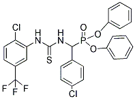 DIPHENYL [(4-CHLOROPHENYL)(([2-CHLORO-5-(TRIFLUOROMETHYL)ANILINO]CARBOTHIOYL)AMINO)METHYL]PHOSPHONATE Struktur