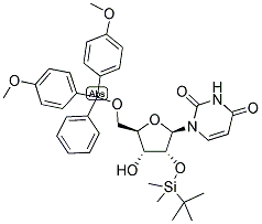 5'-O-(4,4'-DIMETHOXYTRITYL)-2'-T-BUTYLDIMETHYLSILYLURIDINE Struktur