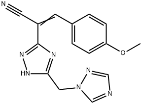 3-(4-METHOXYPHENYL)-2-[5-(1H-1,2,4-TRIAZOL-1-YLMETHYL)-1H-1,2,4-TRIAZOL-3-YL]ACRYLONITRILE Struktur