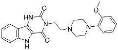 3-[2-[4-(2-METHOXYPHENYL)PIPERAZIN-1-YL] ETHYL]PYRIMIDO[5,4-B] INDOLE-2,4-DIONE Struktur