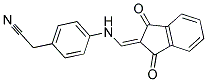 2-(4-(((1,3-DIOXOINDAN-2-YLIDENE)METHYL)AMINO)PHENYL)ETHANENITRILE Struktur