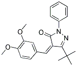 4-((3,4-DIMETHOXYPHENYL)METHYLENE)-3-(TERT-BUTYL)-1-PHENYL-2-PYRAZOLIN-5-ONE Struktur