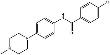 4-CHLORO-N-[4-(4-METHYLPIPERAZINO)PHENYL]BENZENECARBOXAMIDE Struktur