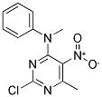 N4,6-DIMETHYL-N4-PHENYL-2-CHLORO-5-NITROPYRIMIDIN-4-AMINE Struktur