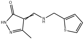 5-METHYL-4-([(2-THIENYLMETHYL)AMINO]METHYLENE)-2,4-DIHYDRO-3H-PYRAZOL-3-ONE Struktur