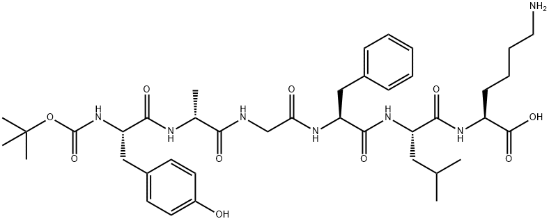 (BOC-TYR1,D-ALA2)-LEU-ENKEPHALIN-LYS Struktur