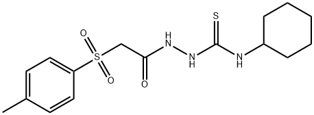 1-((4-METHYLPHENYL)SULFONYL)ACETYL-4-CYCLOHEXYLTHIOSEMICARBAZIDE Struktur