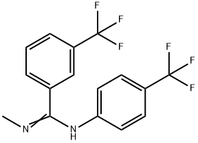 N'-METHYL-3-(TRIFLUOROMETHYL)-N-[4-(TRIFLUOROMETHYL)PHENYL]BENZENECARBOXIMIDAMIDE Struktur