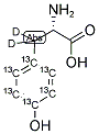 L-TYROSINE (RING-13C6, 3,3-D2) Struktur