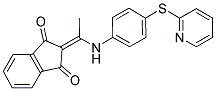 2-(((4-(2-PYRIDYLTHIO)PHENYL)AMINO)ETHYLIDENE)INDANE-1,3-DIONE Struktur