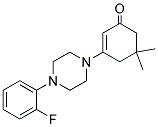 3-(4-(2-FLUOROPHENYL)PIPERAZINYL)-5,5-DIMETHYLCYCLOHEX-2-EN-1-ONE Struktur