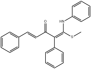 1-ANILINO-1-(METHYLSULFANYL)-2,5-DIPHENYL-1,4-PENTADIEN-3-ONE Struktur