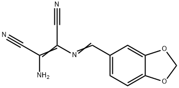 2-AMINO-1-(1-AZA-2-BENZO[3,4-D]1,3-DIOXOLEN-5-YLVINYL)ETHENE-1,2-DICARBONITRILE Struktur