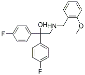 1,1-BIS(4-FLUOROPHENYL)-2-[(2-METHOXYBENZYL)AMINO]-1-ETHANOL Struktur