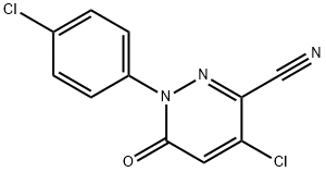 4-CHLORO-1-(4-CHLOROPHENYL)-6-OXO-1,6-DIHYDRO-3-PYRIDAZINECARBONITRILE Struktur