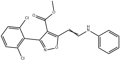 METHYL 5-(2-ANILINOVINYL)-3-(2,6-DICHLOROPHENYL)-4-ISOXAZOLECARBOXYLATE Struktur