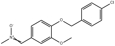 ((4-[(4-CHLOROBENZYL)OXY]-3-METHOXYPHENYL)METHYLENE)(METHYL)AMMONIUMOLATE Struktur