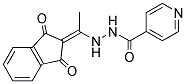 N-(((1,3-DIOXOINDAN-2-YLIDENE)ETHYL)AMINO)-4-PYRIDYLFORMAMIDE Struktur