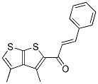 1-(3,4-DIMETHYLTHIENO[2,3-B]THIOPHEN-2-YL)-3-PHENYLPROP-2-EN-1-ONE Struktur