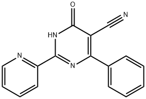 4-HYDROXY-6-PHENYL-2-(2-PYRIDINYL)-5-PYRIMIDINECARBONITRILE Struktur