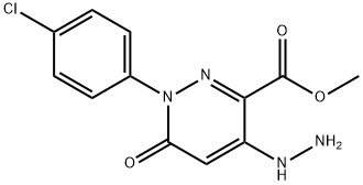 METHYL 1-(4-CHLOROPHENYL)-4-HYDRAZINO-6-OXO-1,6-DIHYDRO-3-PYRIDAZINECARBOXYLATE Struktur