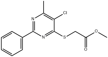 METHYL 2-[(5-CHLORO-6-METHYL-2-PHENYL-4-PYRIMIDINYL)SULFANYL]ACETATE Struktur