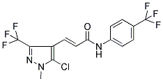 N1-[4-(TRIFLUOROMETHYL)PHENYL]-3-[5-CHLORO-1-METHYL-3-(TRIFLUOROMETHYL)-1H-PYRAZOL-4-YL]ACRYLAMIDE Struktur