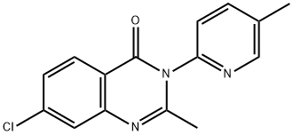 7-CHLORO-2-METHYL-3-(5-METHYL-2-PYRIDINYL)-4(3H)-QUINAZOLINONE Struktur