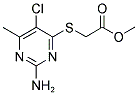 METHYL 2-[(2-AMINO-5-CHLORO-6-METHYL-4-PYRIMIDINYL)SULFANYL]ACETATE Struktur