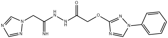 2-[(1-PHENYL-1H-1,2,4-TRIAZOL-3-YL)OXY]-N'-[2-(1H-1,2,4-TRIAZOL-1-YL)ETHANIMIDOYL]ACETOHYDRAZIDE Struktur