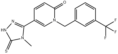 5-(4-METHYL-5-SULFANYL-4H-1,2,4-TRIAZOL-3-YL)-1-[3-(TRIFLUOROMETHYL)BENZYL]-2(1H)-PYRIDINONE Struktur