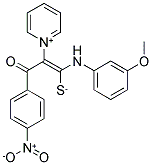 1-(3-METHOXYANILINO)-3-(4-NITROPHENYL)-3-OXO-2-PYRIDINIUM-1-YLPROP-1-ENE-1-THIOLATE Struktur