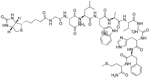 BIOTIN-GLY-ASN-LEU-TRP-ALA-THR-GLY-HIS-PHE-MET-NH2