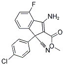 METHYL 3-AMINO-1-(4-CHLOROPHENYL)-1-CYANO-4-FLUORO-1H-INDENE-2-CARBOXYLATE Struktur