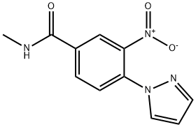 N-METHYL-3-NITRO-4-(1H-PYRAZOL-1-YL)BENZENECARBOXAMIDE Struktur